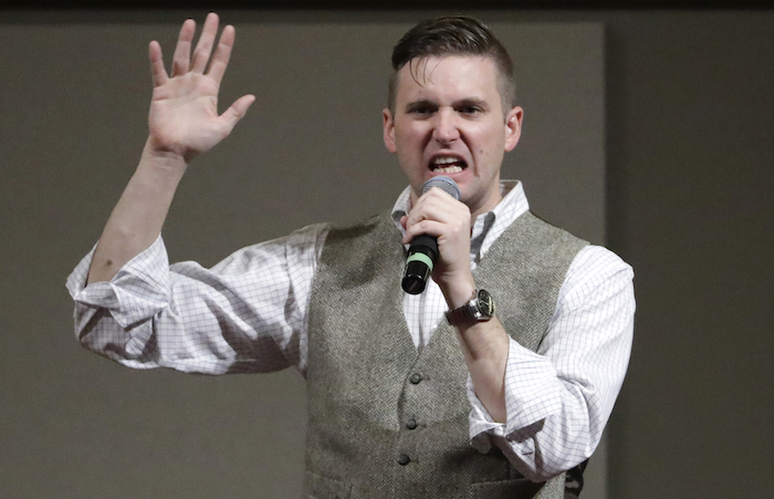 RRichard Spencer, líder de un grupo racista, nacionalista blanco y populista, habla en la Universidad Texas A&M en College Station, Texas el 6 de diciembre del 2016. Foto: AP, Archivo