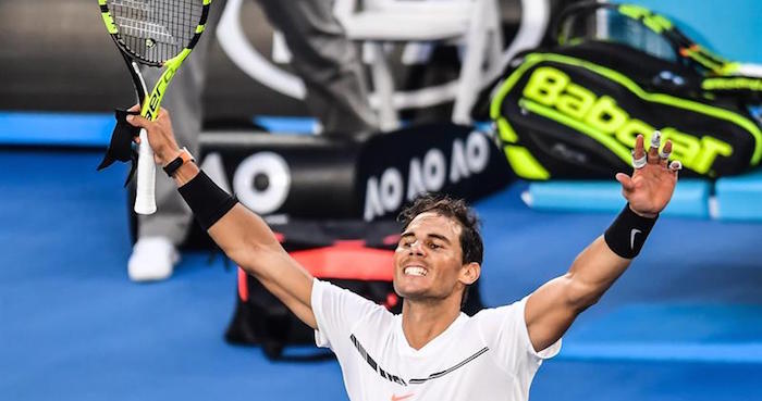 El Tenista Español Rafa Nadal Celebra Su Victoria En El Abierto De Australia Ante El Alemán Alexander Zverev Foto Efe