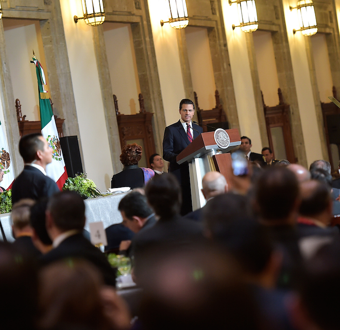 El Presidente Enrique Peña Nieto Durante El Evento En El Que Advirtió Que México No Pagará Por El Muro Fronterizo Foto Presidencia