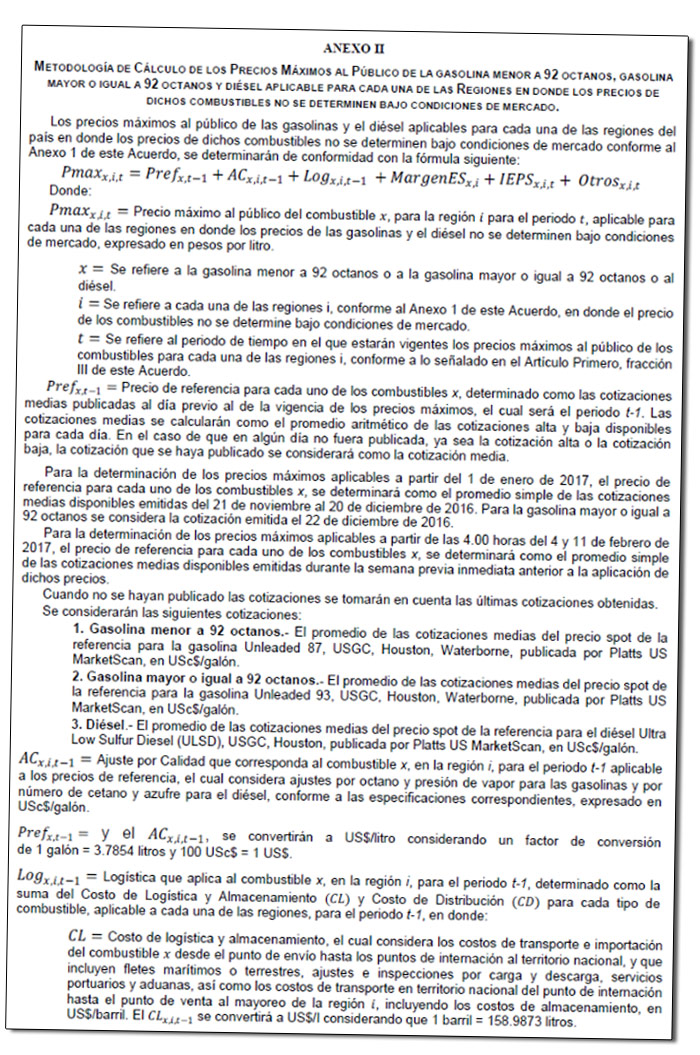 La metodología, publicada por Hacienda. Imagen tomada de http://www.dof.gob.mx/nota_detalle.php?codigo=5467668&fecha=27/12/2016