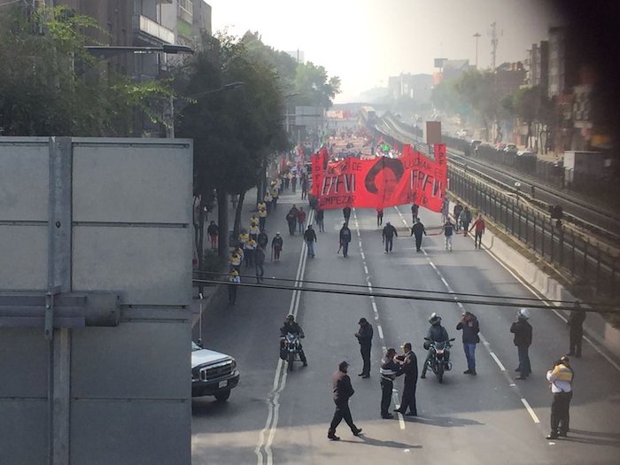 En la CDMX marcharon desde Tlalpan hasta el el centro histórico. Foto: Twitter