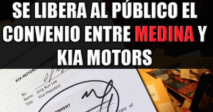 La Secretaría de Desarrollo Económico (Sedec) de Nuevo León hizo públicos los convenios que el ex Gobernador Rodrigo Medina hizo con la empresa Kia Motors. Foto: Facebook SEDEC Nuevo León