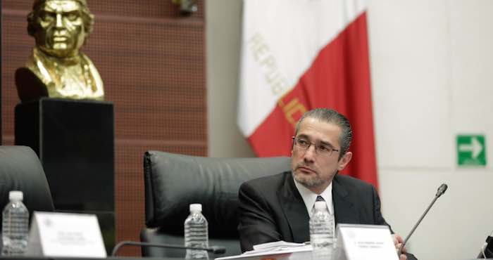 El actual Procurador mexiquense en su comparecencia ante senadores. Foto: Especial