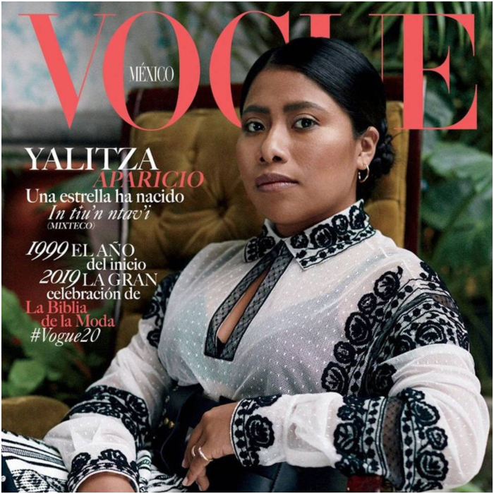 a portada donde aparece la oaxaqueña ha sido de las más vendida en los 20 años de edición de la revista en México. Foto: Portada de la revista Vouge.