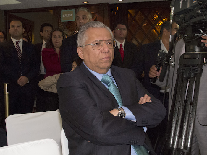 Ramón Sosamontes, exjefe de la Oficina de la Secretaría de Desarrollo Social, durante una conferencia de prensa para hablar sobre los resultados del programa "Sin Hambre Cruzada Nacional" en el Club Naval Norte.