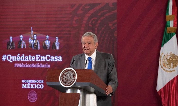 El Presidente Andrés Manuel López Obrador en conferencia de prensa desde Palacio Nacional. Foto: Gobierno de México