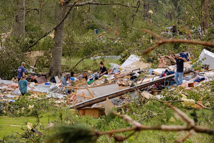 La destrucción de un tornado en Estados Unidos.