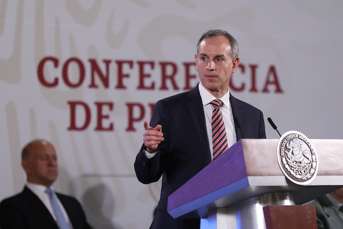 El Subsecretario de Promoción y Prevención de la Salud, Hugo López-Gatell, participa el martes, durante la rueda de prensa matutina del Presidente de México, Andrés Manuel López Obrador, en Palacio Nacional en Ciudad de México (México).