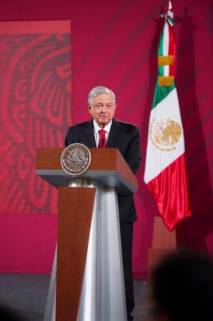 Andrés Manuel López Obrador, Presidente de México, en Palacio Nacional.