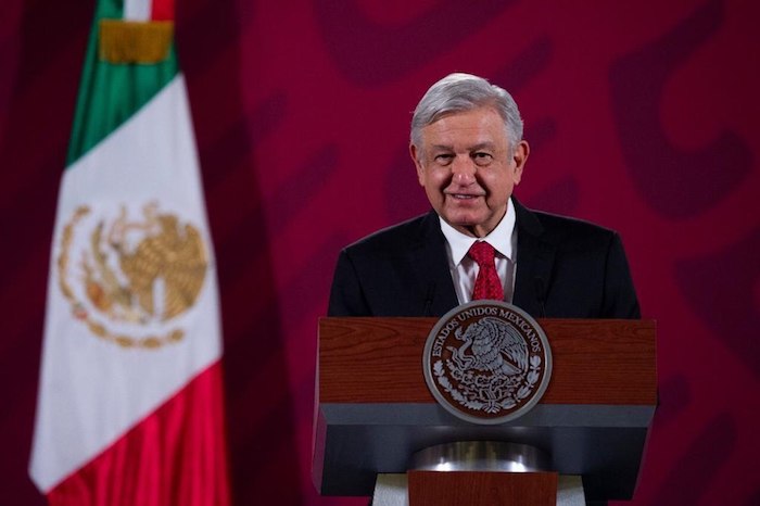 Andrés Manuel López Obrador, Presidente de México, en su tradicional encuentro matutino con la prensa. 