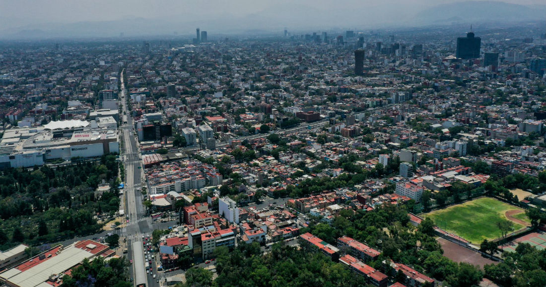 Vista aérea de la Ciudad de México.