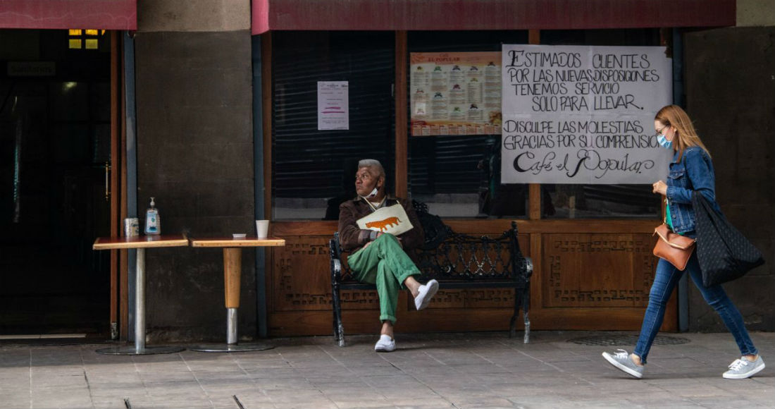 Cierre de restaurantes en el Centro Histórico de la Ciudad de México.