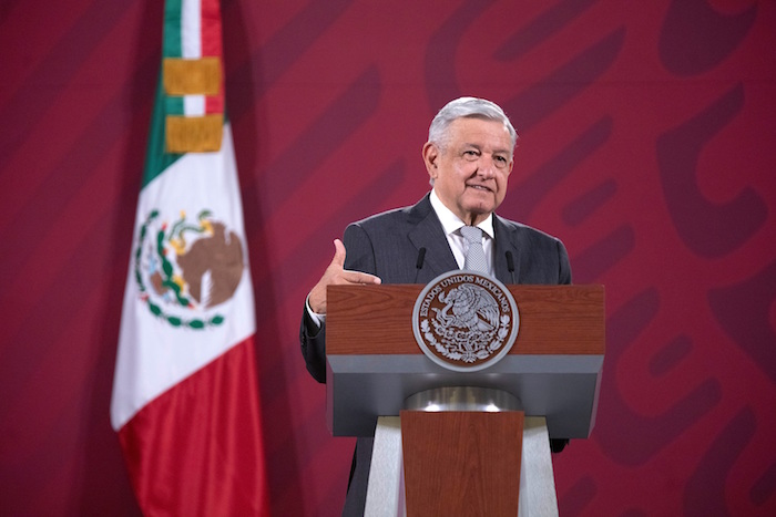 Fotografía Cedida Por La Presidencia De México Del Presidente De Mexicano Andrés Manuel López Obrador Durante Una Rueda De Prensa Matutina En Palacio Nacional En Ciudad De México méxico