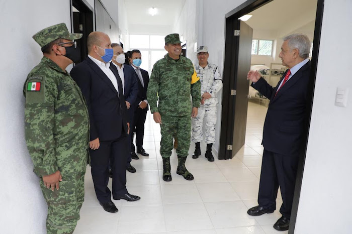 El Presidente Andrés Manuel López Obrador visita las instalaciones del nuevo cuartel de la Guardia Nacional en Jalisco. 