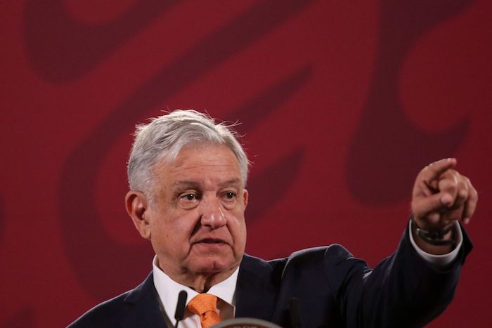 El Presidente Andrés Manuel López Obrador desde Palacio Nacional. 