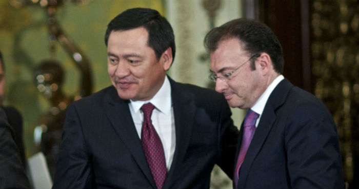 Luis Videgaray Caso, exsecretario de Hacienda, y Miguel Ángel Osorio Chong, exsecretario de Gobernación. 