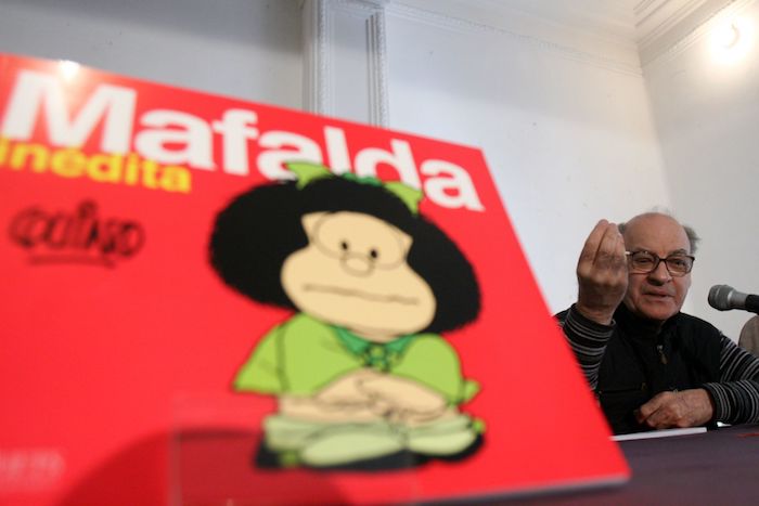 El Caricaturista quino Durante Una Conferencia De Prensa En México Para Presentar Su Libro mafalda Inédita Celebrada En