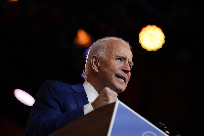 El Presidente Electo Joe Biden Habla En El Teatro the Queen En Wilmington Delaware El Miércoles De Noviembre De