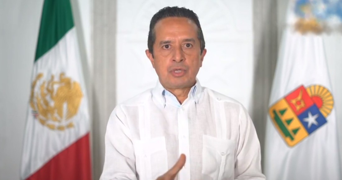 Carlos Joaquín, Gobernador de Quintana Roo, aseguró que reprobaba los actos violentos en contra de los manifestantes en Cancún. Foto: Captura de pantalla de video