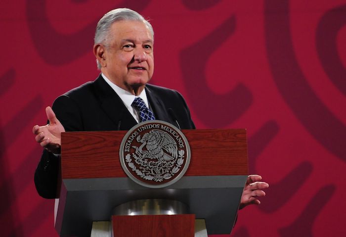 El Presidente Andrés Manuel López Obrador en su conferencia de prensa de este miércoles.