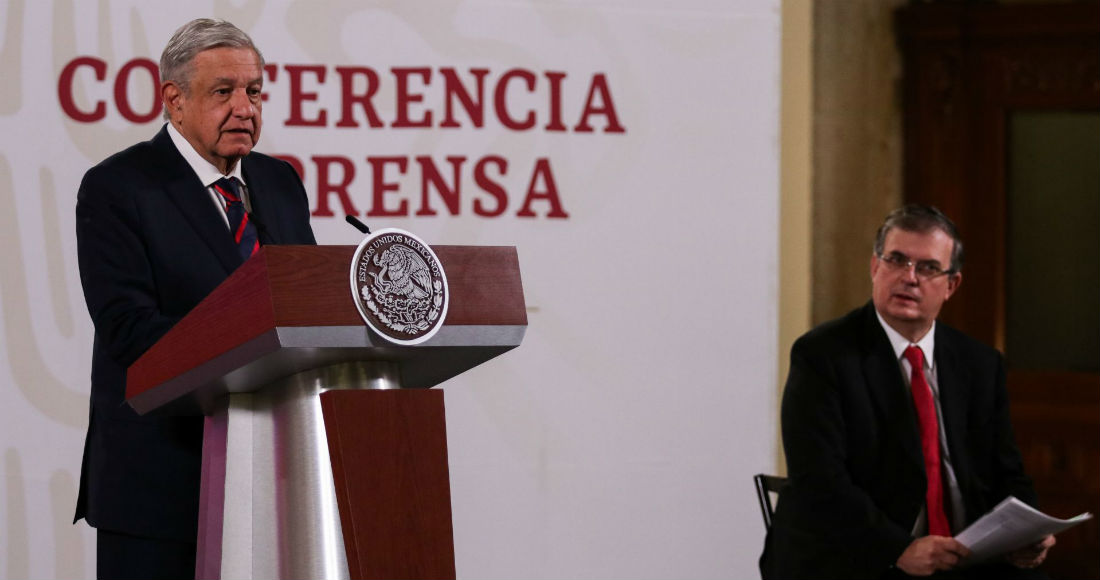 El Presidente Andrés Manuel López Obrador y el Canciller Marcelo Ebrard.