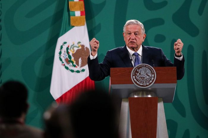 Andrés Manuel López Obrador, Presidente de México, en una conferencia de prensa. 