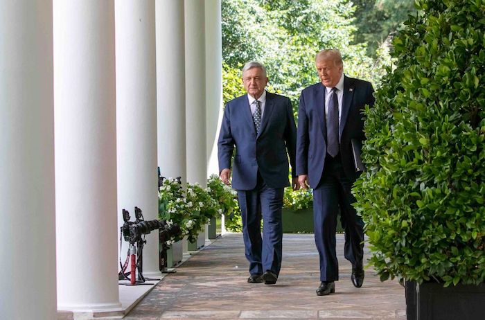 En Julio De Andrés Manuel López Obrador Presidente De México Y Donald Trump Entonces Presidente De Estados Unidos Se Reunieron En La Casa Blanca En Donde Ofrecieron Un Mensaje Y Firmaron Una Carta De Intención