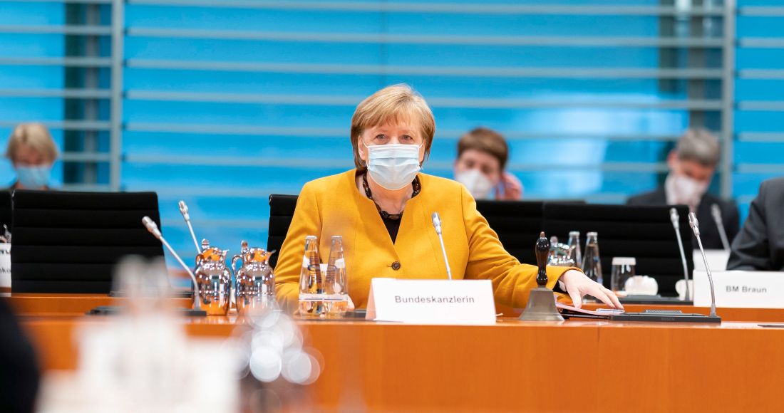 La Canciller alemana, Angela Merkel, en la reunión de su Gabinete este miércoles en Berlín.