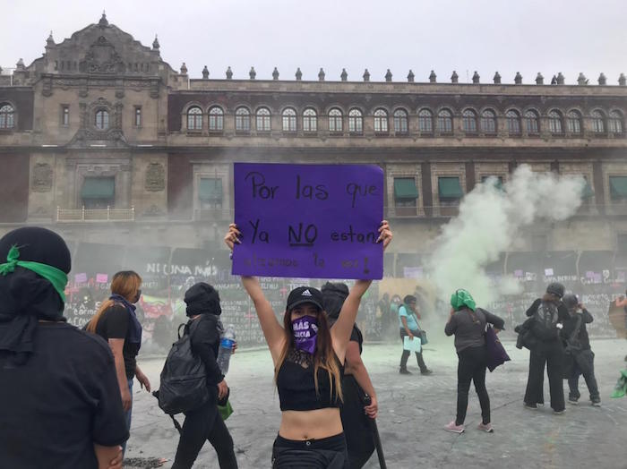 Mujeres protestas valla palacio