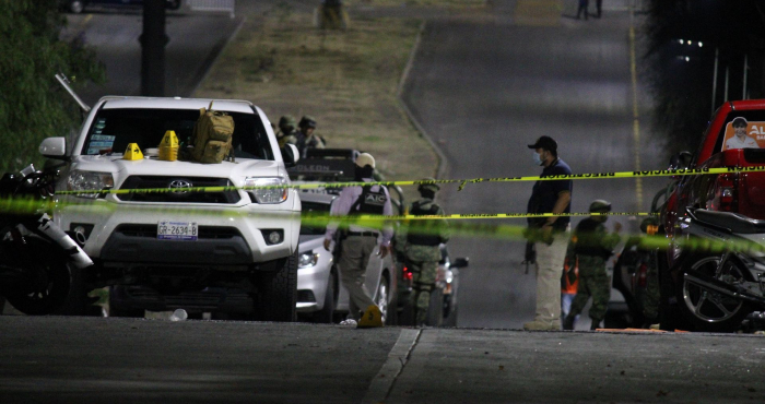 Escena del crimen del asesinato de la candidata Alma Barragán.