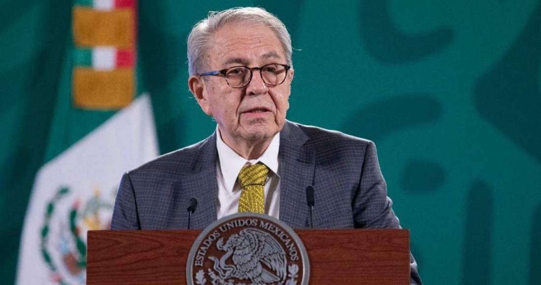 Jorge Alcocer Varela, titular de la Secretaría de Salud federal, en conferencia de prensa desde Palacio Nacional.