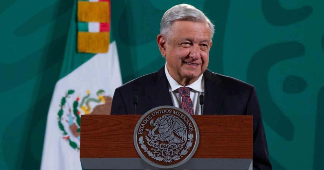 El Presidente Andrés Manuel López Obrador en conferencia de prensa.