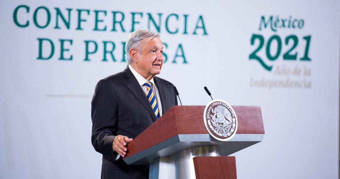 El Presidente Andrés Manuel López Obrador frente a la prensa este viernes.