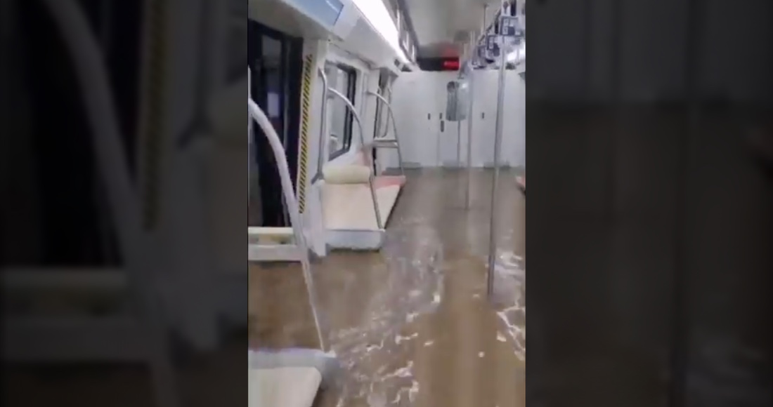 Metro inundado en China