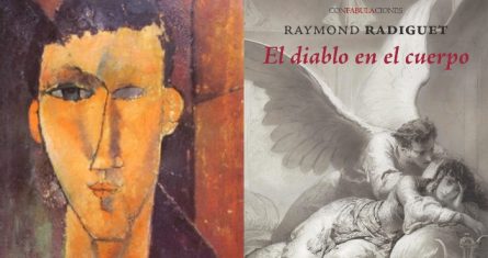 Retrato de Raymond por Amedeo Modigliani y la portada de "El diablo en el cuerpo".