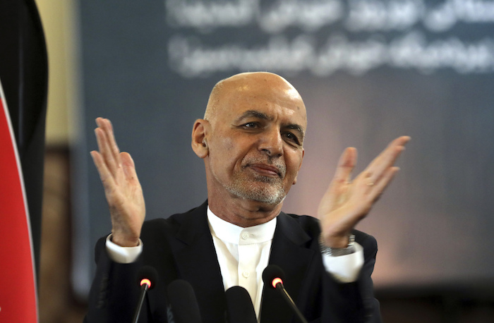 El Presidente afgano Ashraf Ghani durante una ceremonia por el Año Nuevo Persa, en el Palacio Presidencial de Kabul, Afganistán, el 21 de marzo de 2021.