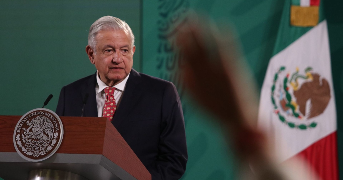 Andrés Manuel López Obrador, Presidente de México, durante la conferencia matutina en Palacio Nacional.