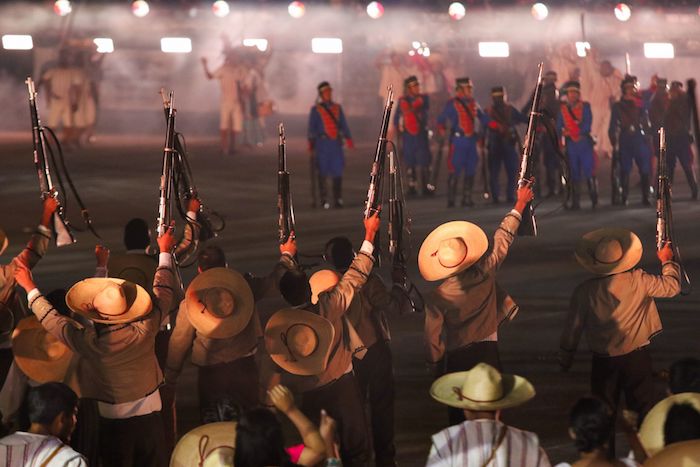 La Representación De Los Pasajes Históricos Se Desarrolló En El Zócalo De La Ciudad De México