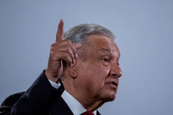 Andrés Manuel López Obrador, Presidente de México, durante la conferencia matutina desde Palacio Nacional, celebrada el pasado 8 de octubre.