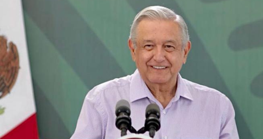 El Presidente Andrés Manuel López Obrador en su conferencia de prensa matutina desde Colima.