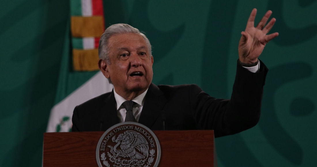 Andrés Manuel López Obrador, Presidente de México, durante la conferencia matutina en Palacio Nacional.