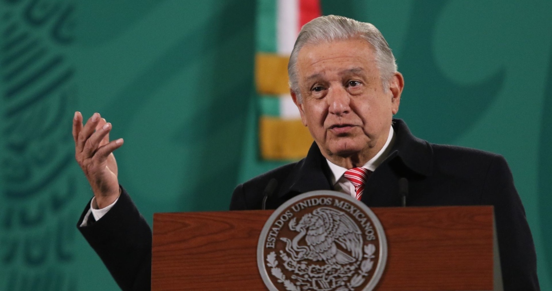 El Presidente Andrés Manuel López Obrador en su conferencia de prensa matutina.