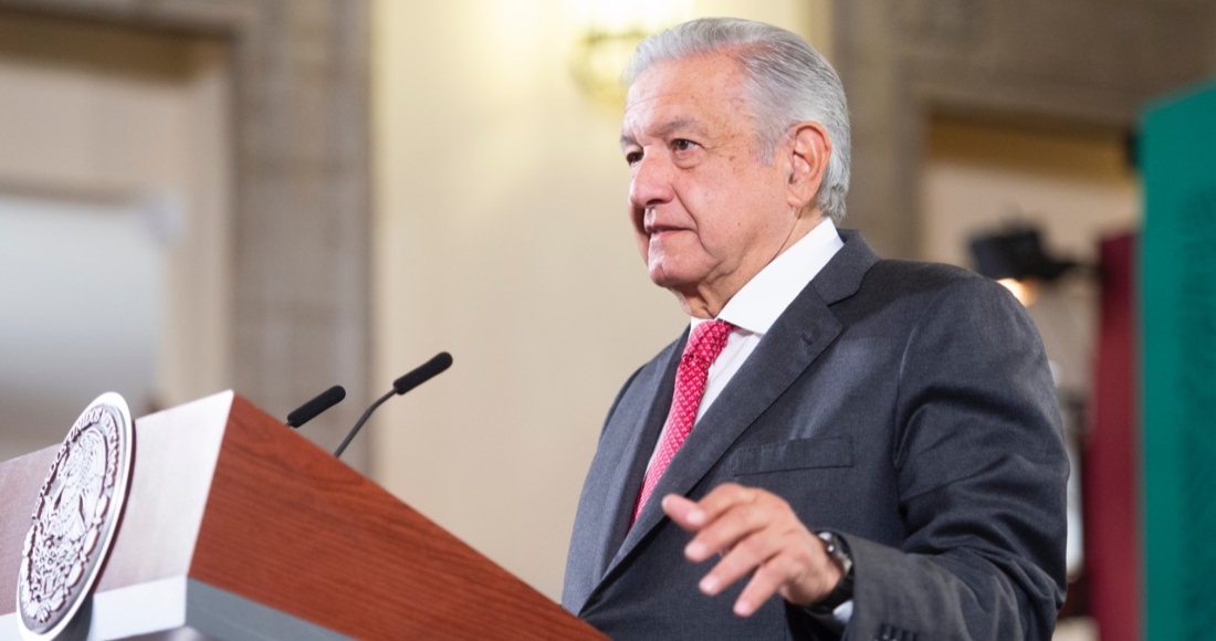 El Presidente Andrés Manuel López Obrador en su conferencia de prensa matutina.