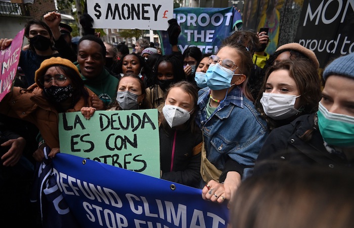 Greta Thunberg llegó a Glasgow el pasado domingo en tren.