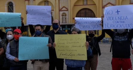 Periodistas de San Cristóbal de las Casas exigieron justicia por el asesinato de su compañero Fredy López Arévalo Gremio.