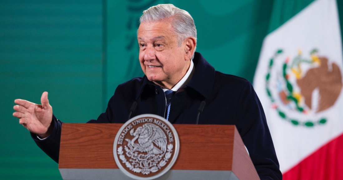 El Presidente Andrés Manuel López Obrador en su conferencia de prensa matutina.