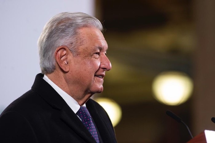 El Presidente Andrés Manuel López Obrador en su conferencia de prensa matutina.