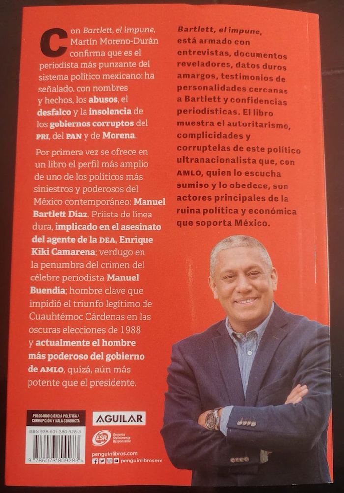 Contraportada Del Libro bartlett El Impune