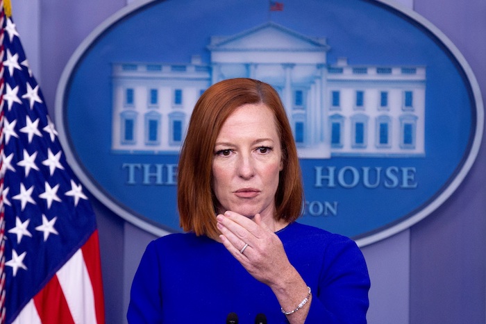 Fotografía de archivo, tomada el pasado 7 de diciembre, en la que se registró a la portavoz de la Casa Blanca, Jen Psaki.