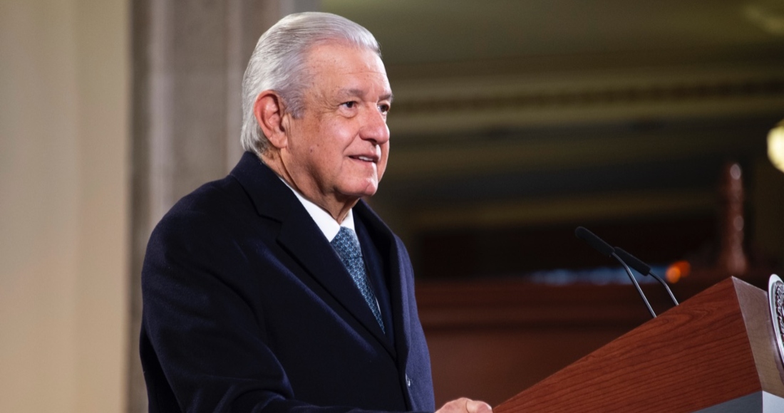 El Presidente Andrés Manuel López Obrador en su conferencia de prensa matutina.